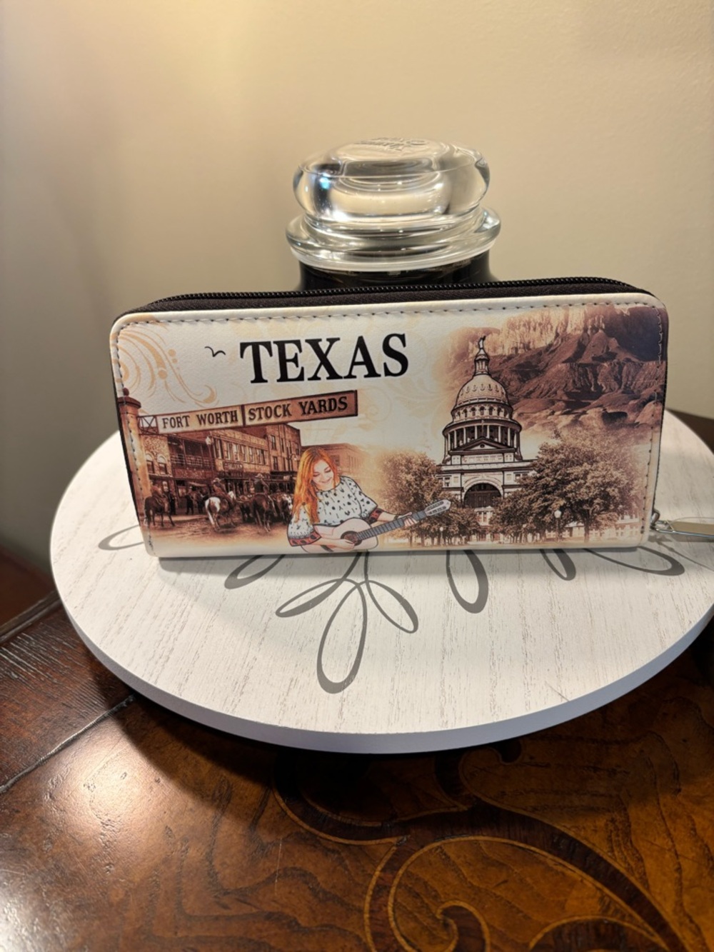 Zip Wallet - Texas Themed Graphic Print
